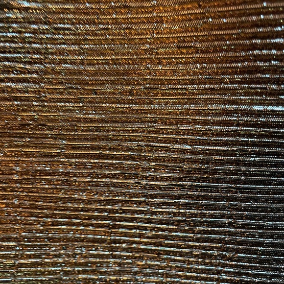 Vivienne Hu Metallic Gold Ribbed Plisse Lame Ruffle Mini Skirt - Size 4 - Picture 2 of 8